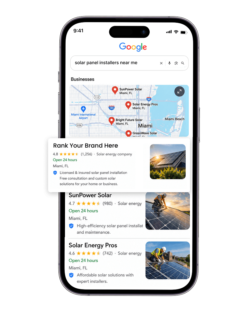 local seo services solar marketing strategies